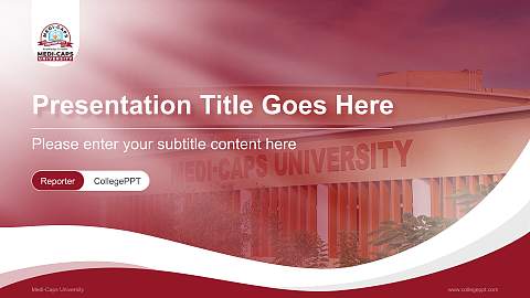 Medi-Caps University Lecture Sharing and Networking Event PPT Template