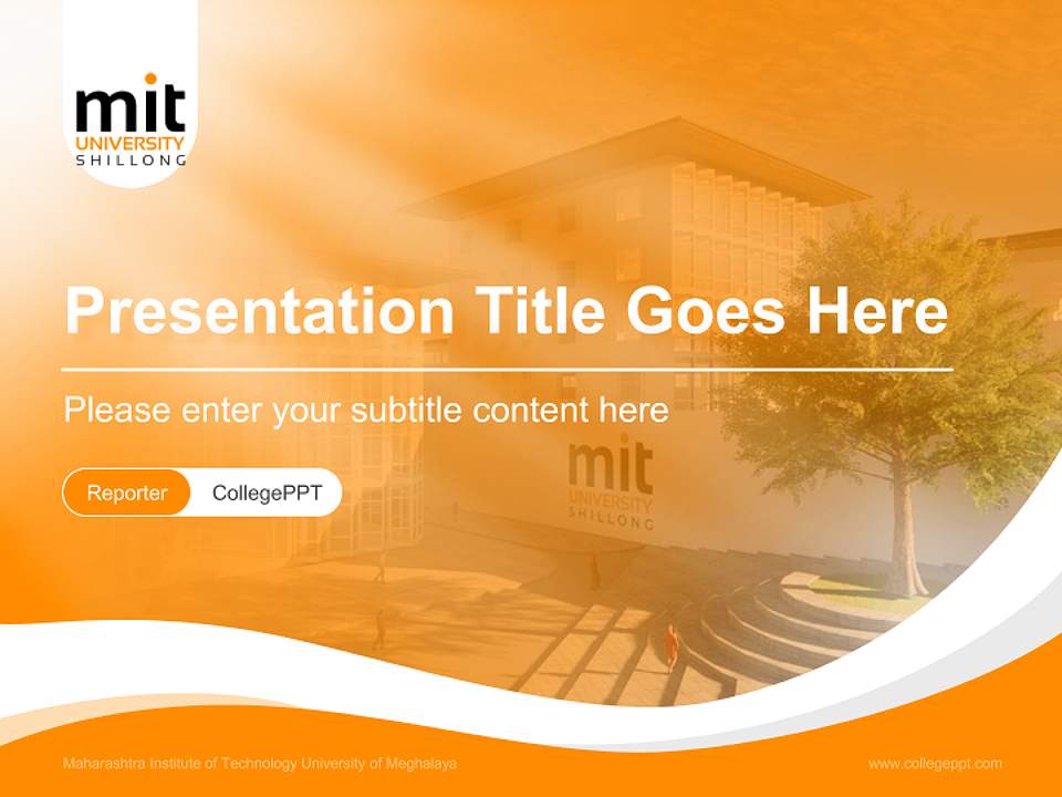 Maharashtra Institute of Technology University of Meghalaya Lecture Sharing and Networking Event PPT Template4:3 ratio PPT effect preview image4