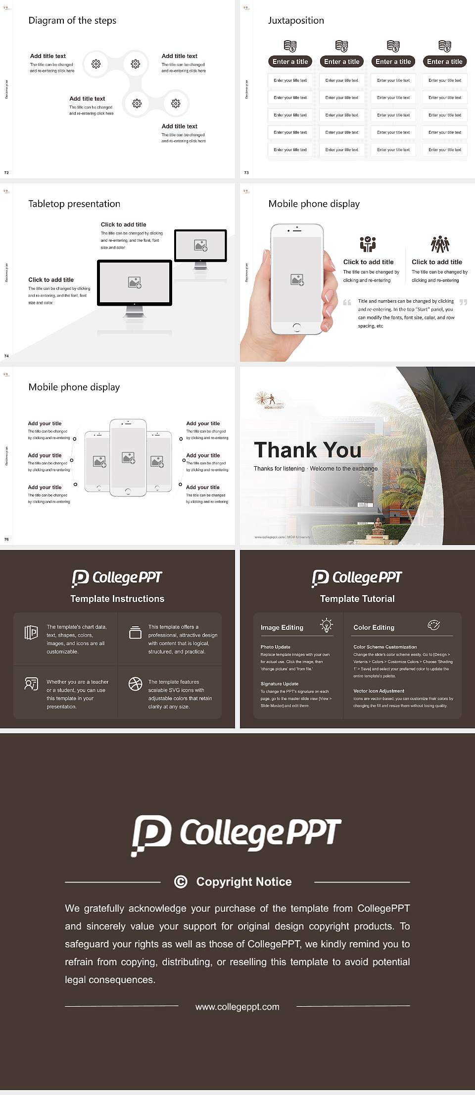 MGM University Competition/Entrepreneurship Contest PPT Template4:3 ratio PPT effect preview image9