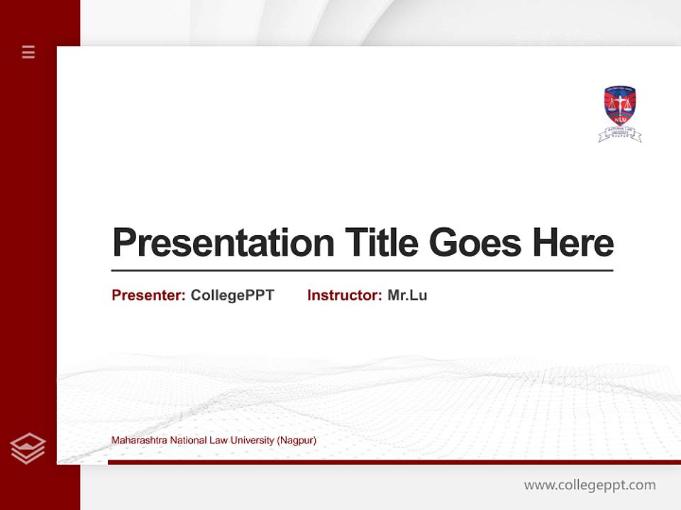 Maharashtra National Law University (Nagpur) Thesis Proposal/Graduation Defense PPT Template4:3 ratio PPT effect preview image5