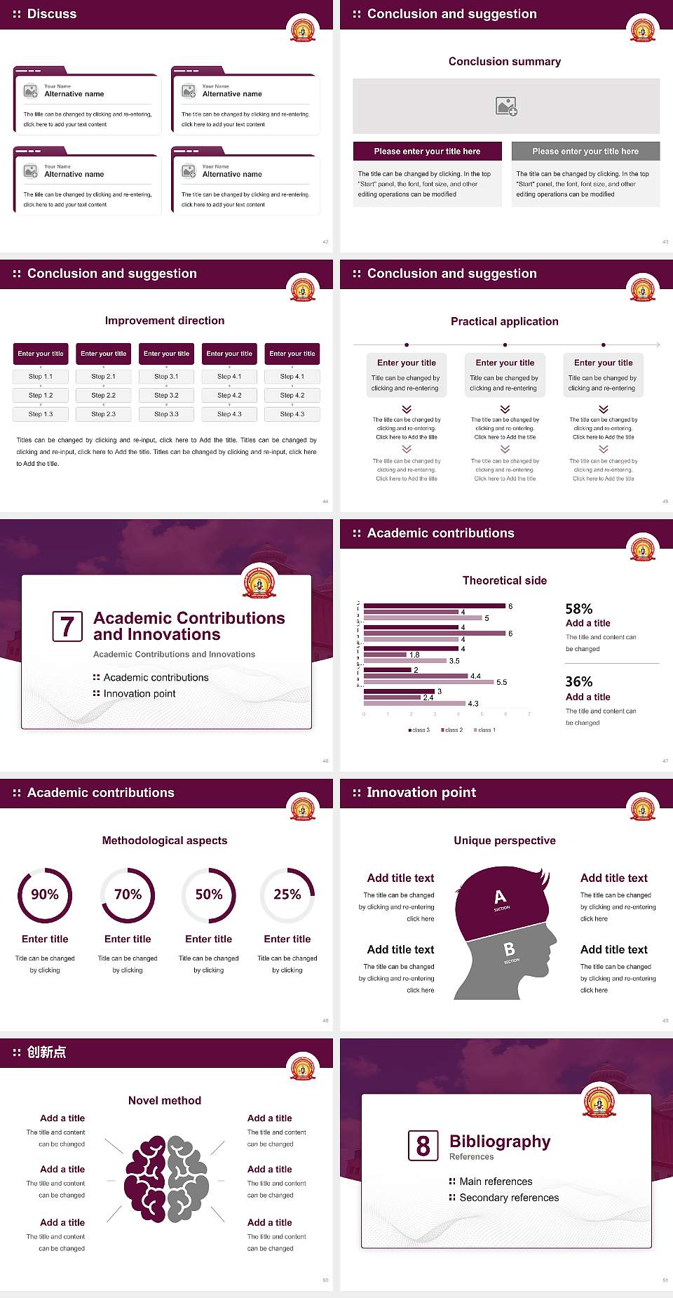 Mahayogi Gorakhnath University Graduation Thesis Defense PPT Template4:3 ratio PPT effect preview image6
