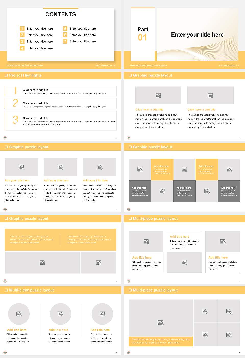 Maharishi Mahesh Yogi Vedic Vishwavidyalaya General PPT Template16:9 ratio PPT effect preview image2