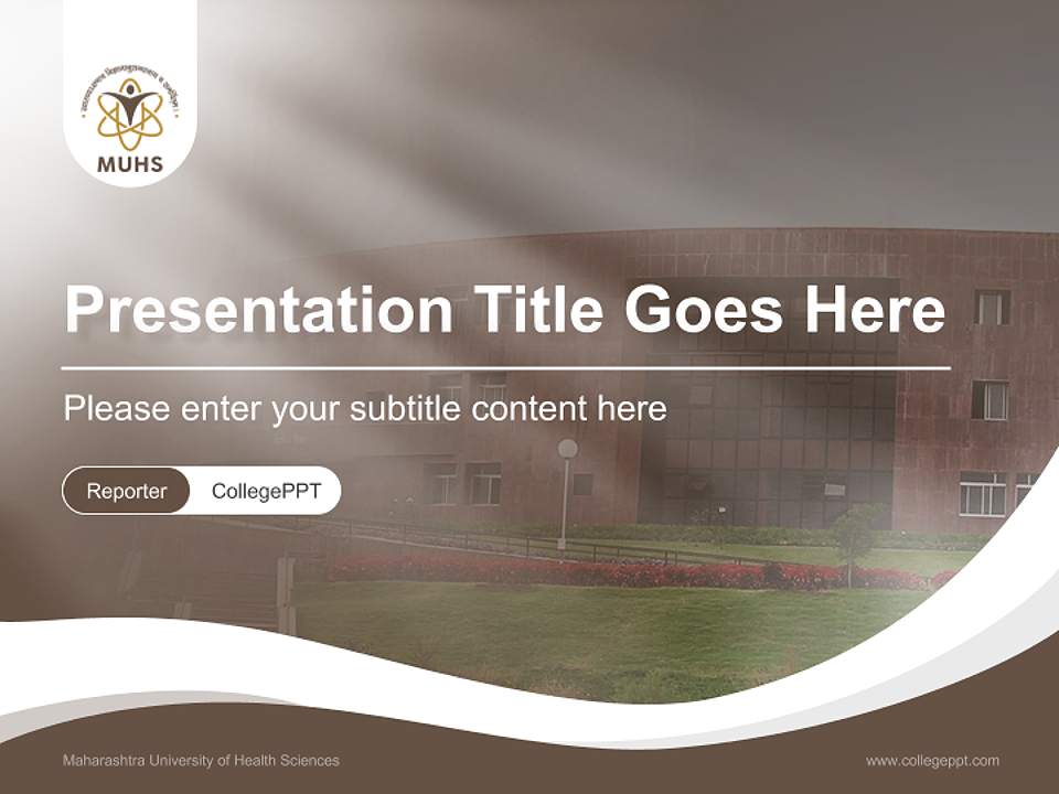 Maharashtra University of Health Sciences Lecture Sharing and Networking Event PPT Template4:3 ratio PPT effect preview image4