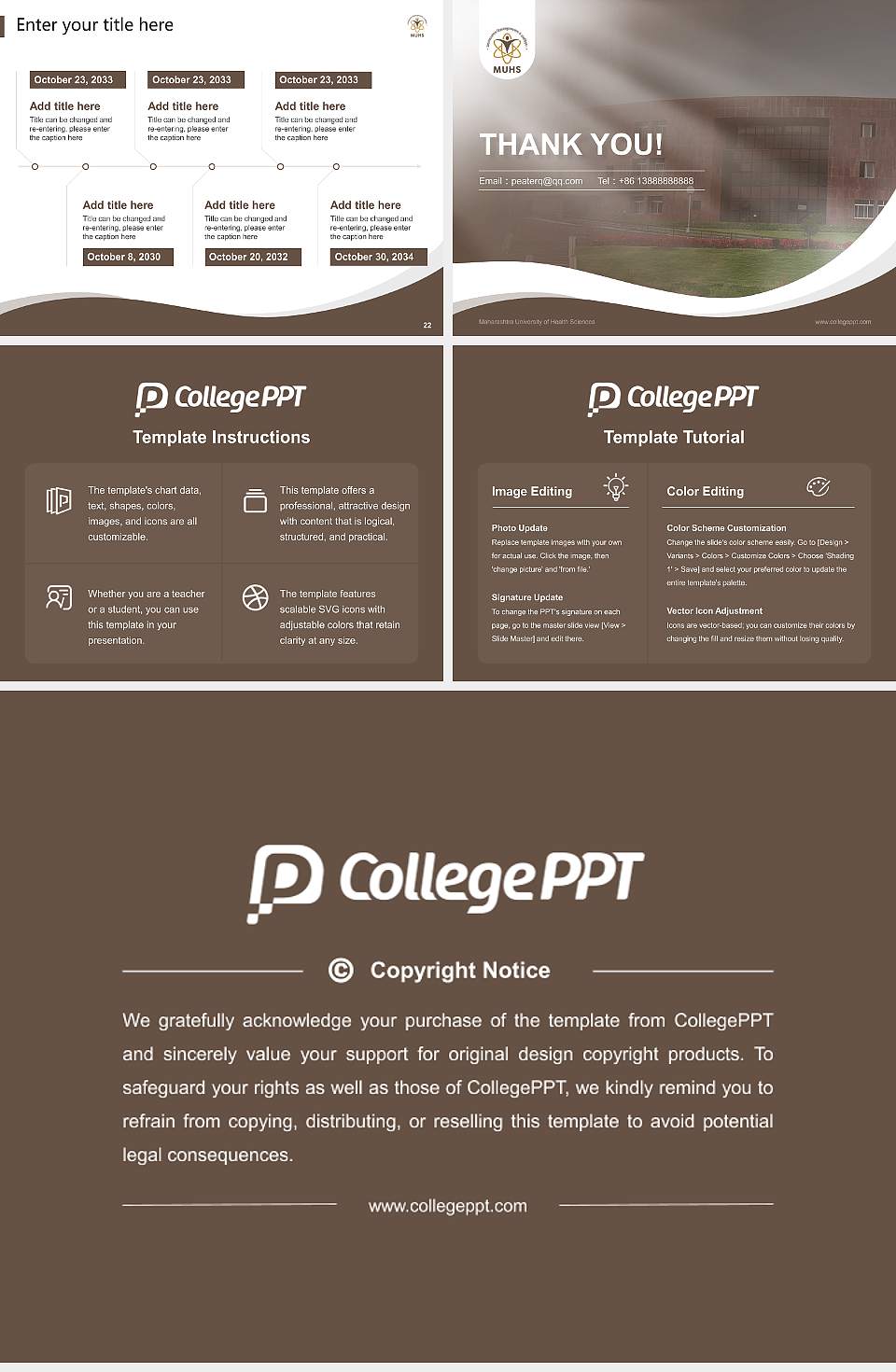 Maharashtra University of Health Sciences Lecture Sharing and Networking Event PPT Template4:3 ratio PPT effect preview image4