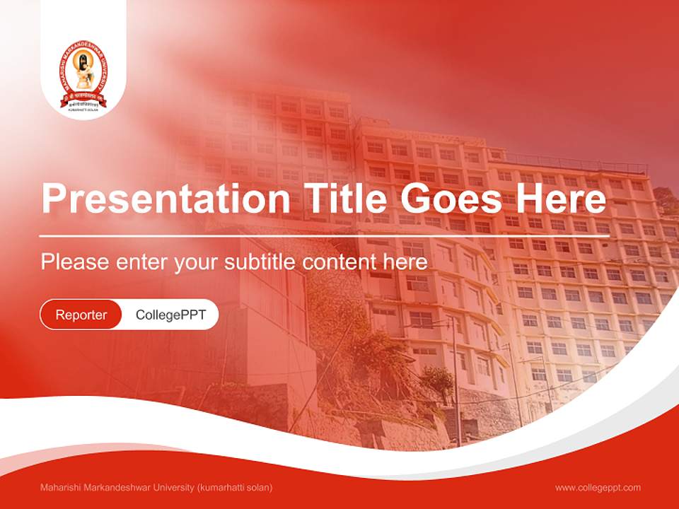 Maharishi Markandeshwar University (kumarhatti solan) Lecture Sharing and Networking Event PPT Template4:3 ratio PPT effect preview image4