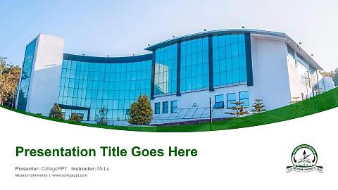 Mizoram University Course/Courseware Creation PPT Template
