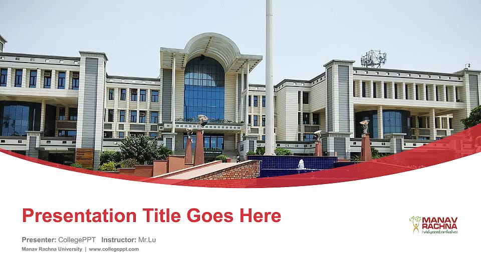 Manav Rachna University Course/Courseware Creation PPT Template16:9 ratio PPT effect preview image