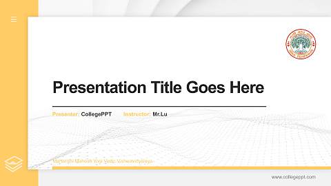 Maharishi Mahesh Yogi Vedic Vishwavidyalaya Thesis Proposal/Graduation Defense PPT Template