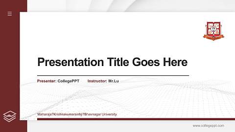 Maharaja?Krishnakumarsinhji?Bhavnagar University Thesis Proposal/Graduation Defense PPT Template