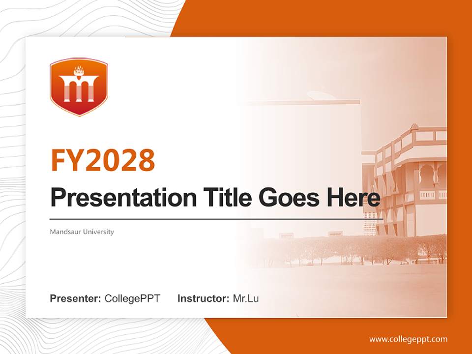 Mandsaur University Academic Presentation/Research Findings Report PPT Template4:3 ratio PPT effect preview image5