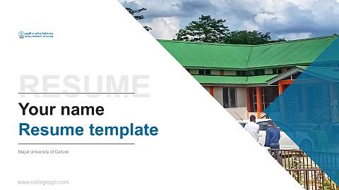 Majuli University of Culture Resume PPT Template