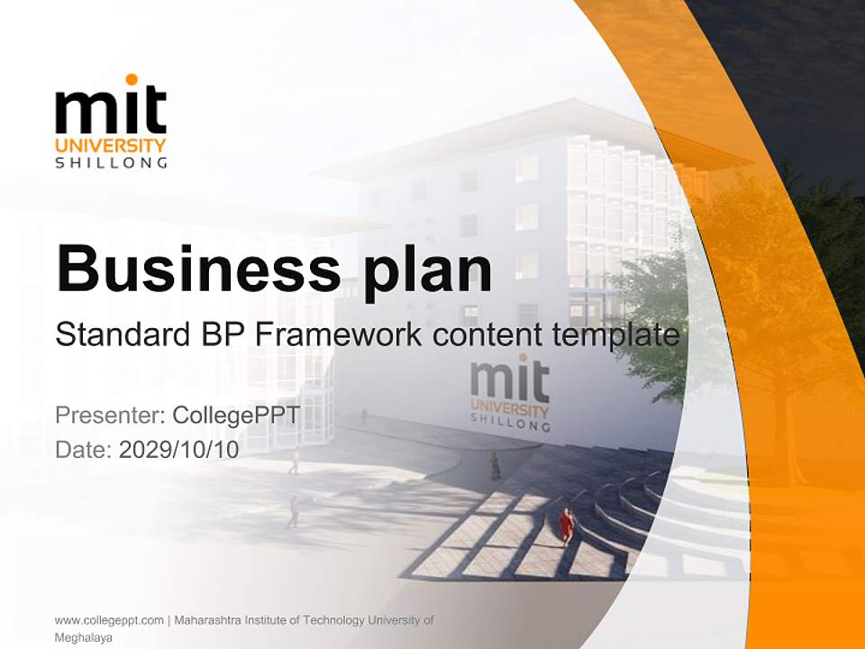 Maharashtra Institute of Technology University of Meghalaya Competition/Entrepreneurship Contest PPT Template4:3 ratio PPT effect preview image9