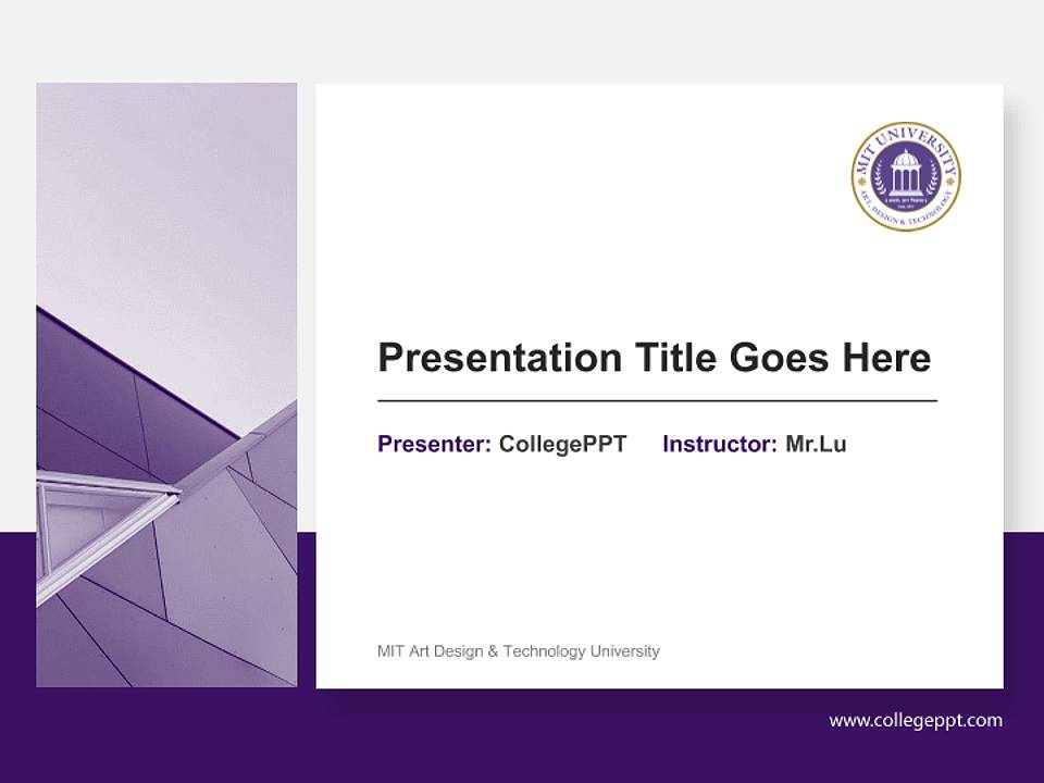 MIT Art Design & Technology University General PPT Template4:3 ratio PPT effect preview image6