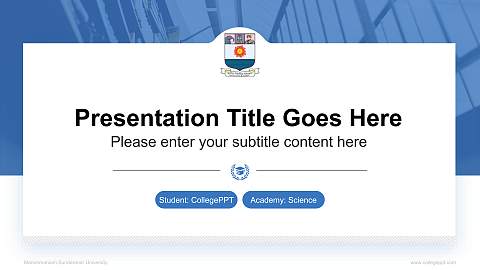 Manonmaniam Sundaranar University National Scholarship Defense PPT Template