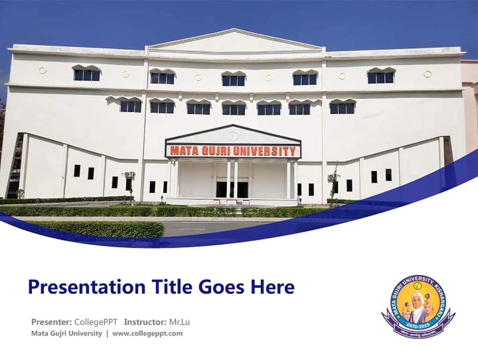Mata Gujri University Course/Courseware Creation PPT Template4:3 ratio PPT effect preview image5
