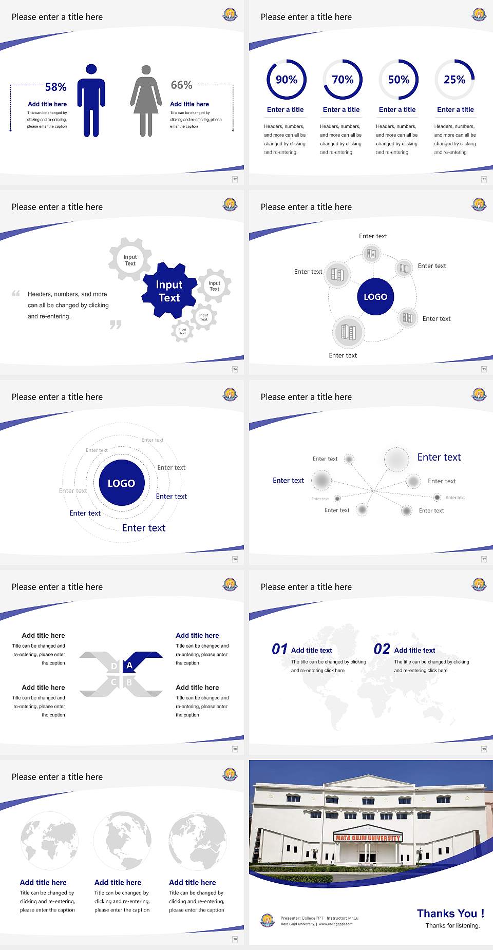Mata Gujri University Course/Courseware Creation PPT Template4:3 ratio PPT effect preview image4
