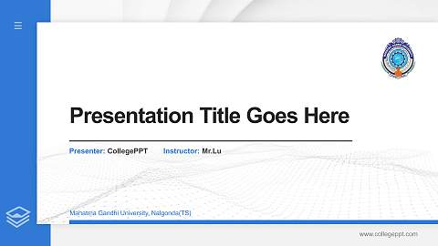 Mahatma Gandhi University, Nalgonda(TS) Thesis Proposal/Graduation Defense PPT Template