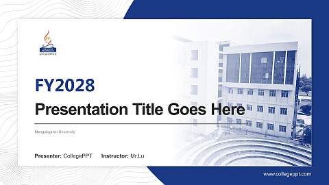 Mangalayatan University Academic Presentation/Research Findings Report PPT Template