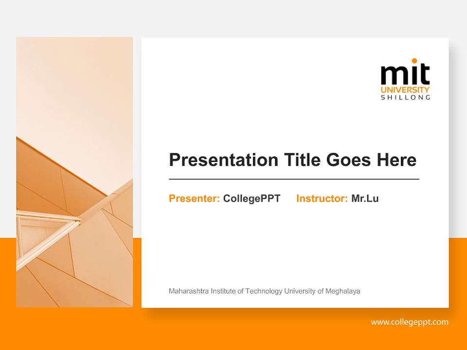 Maharashtra Institute of Technology University of Meghalaya General PPT Template4:3 ratio PPT effect preview image6