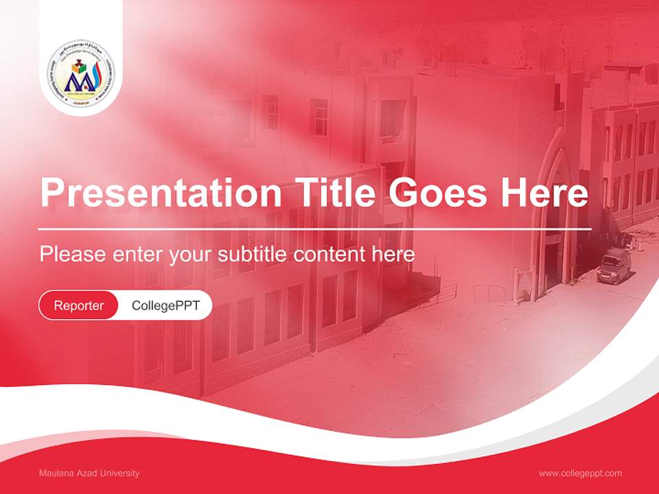 Maulana Azad University Lecture Sharing and Networking Event PPT Template4:3 ratio PPT effect preview image4