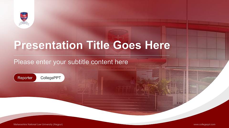 Maharashtra National Law University (Nagpur) Lecture Sharing and Networking Event PPT Template16:9 ratio PPT effect preview image1