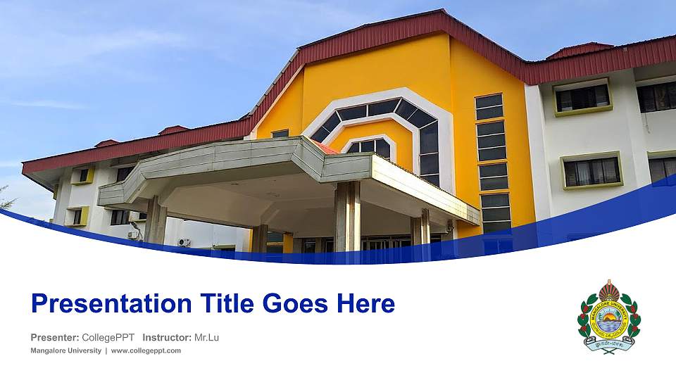 Mangalore University Course/Courseware Creation PPT Template16:9 ratio PPT effect preview image