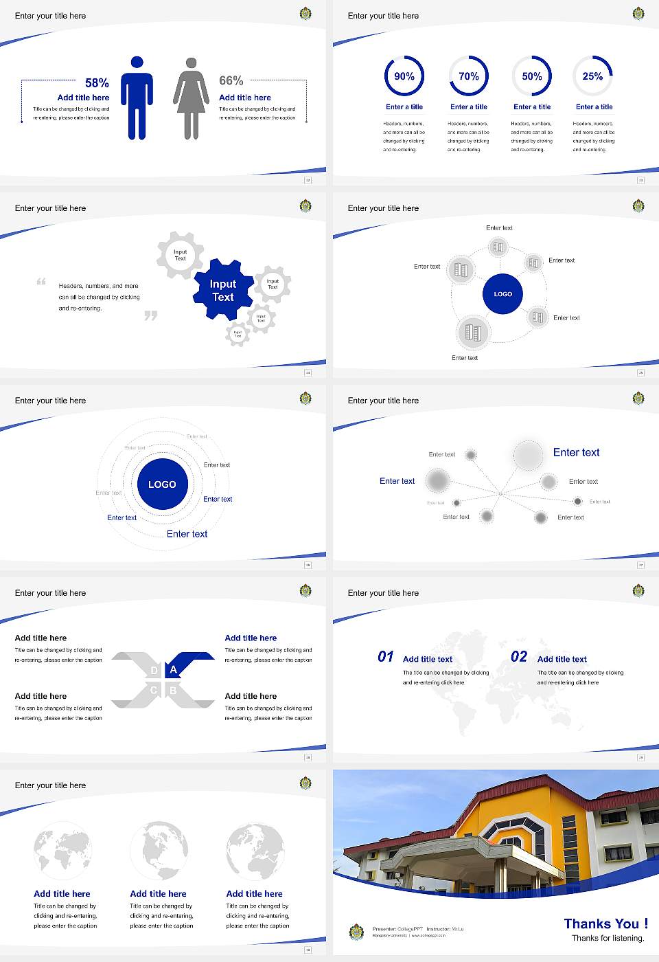 Mangalore University Course/Courseware Creation PPT Template16:9 ratio PPT effect preview image4