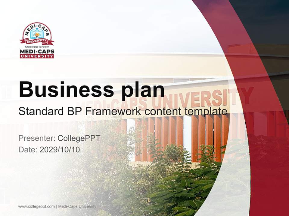 Medi-Caps University Competition/Entrepreneurship Contest PPT Template4:3 ratio PPT effect preview image9