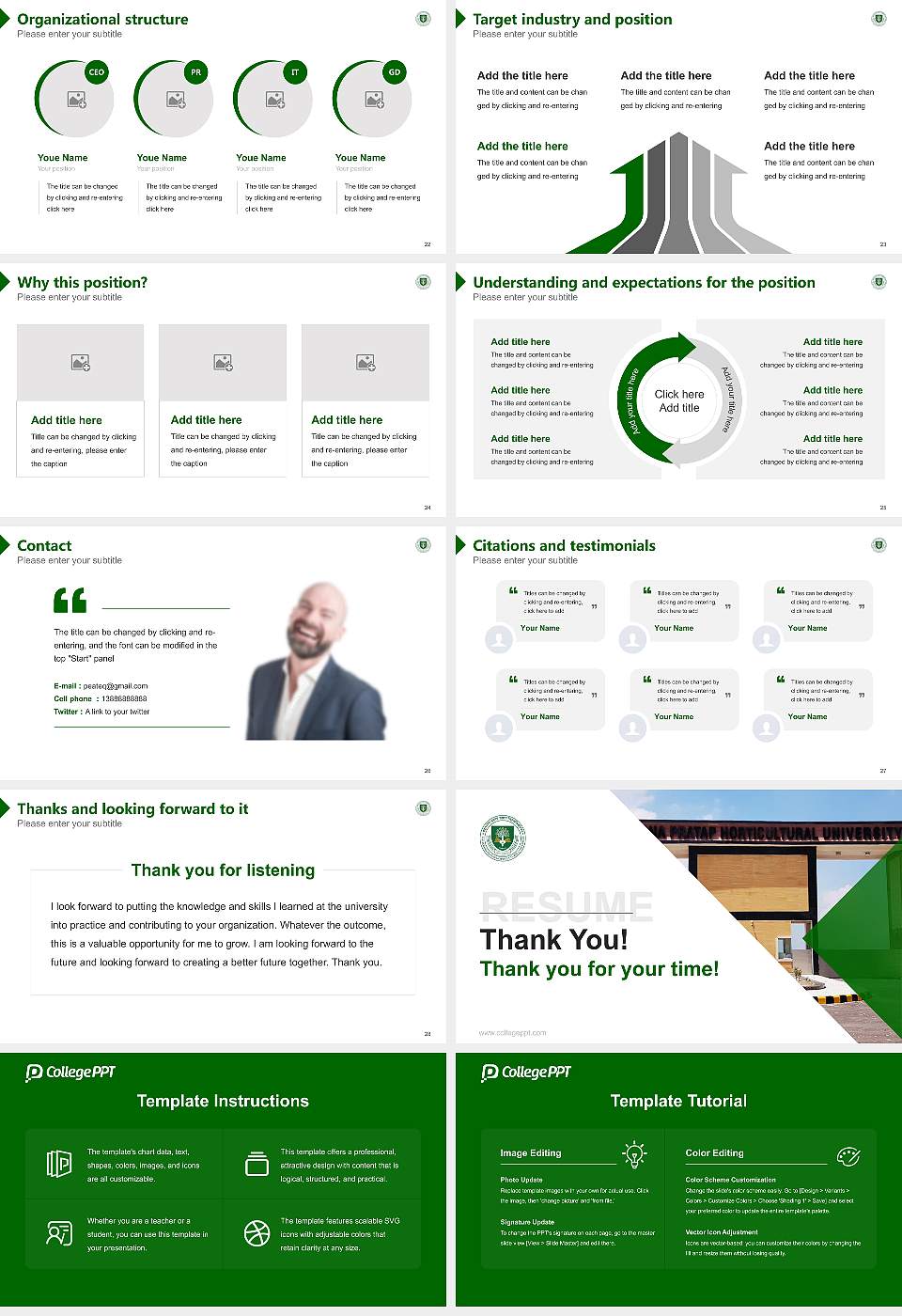 Maharana Pratap Horticultural University Resume PPT Template16:9 ratio PPT effect preview image4