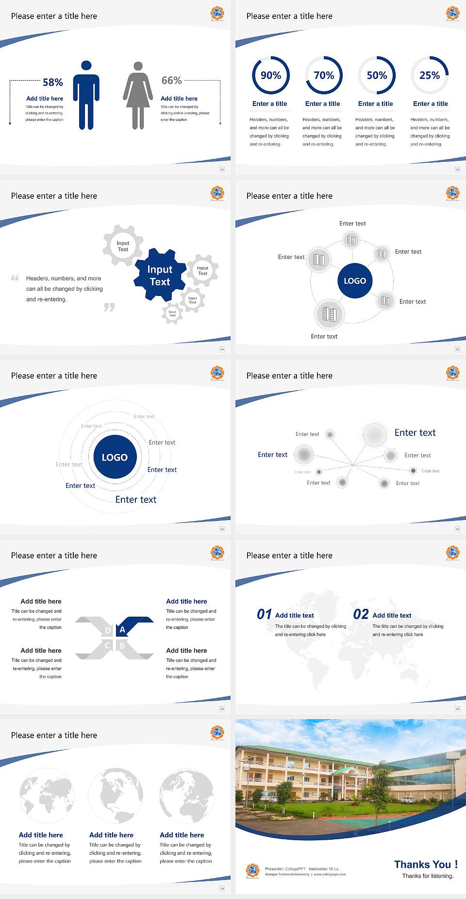 Manipur Technical University Course/Courseware Creation PPT Template4:3 ratio PPT effect preview image4