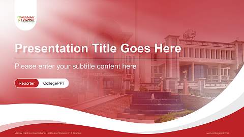 Manav Rachna International Institute of Research & Studies Lecture Sharing and Networking Event PPT Template