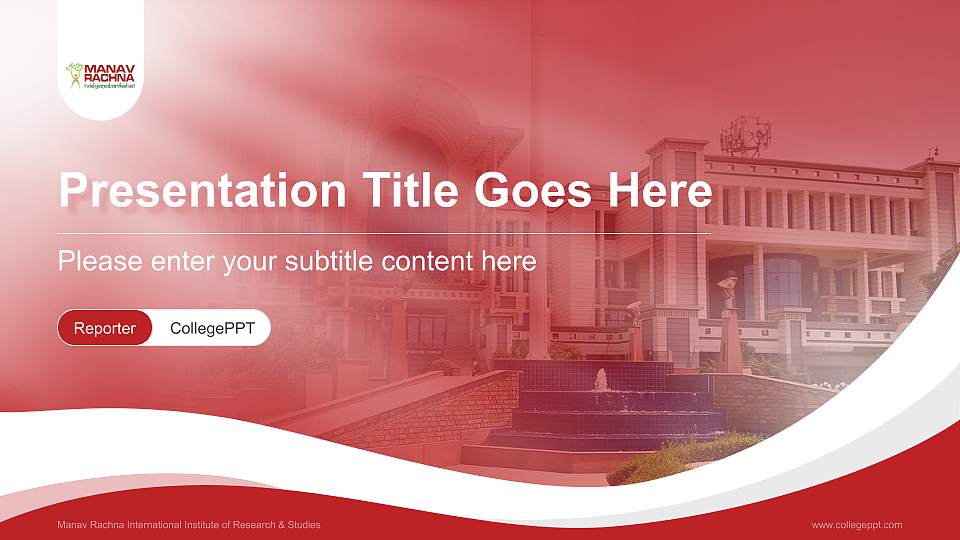 Manav Rachna International Institute of Research & Studies Lecture Sharing and Networking Event PPT Template16:9 ratio PPT effect preview image