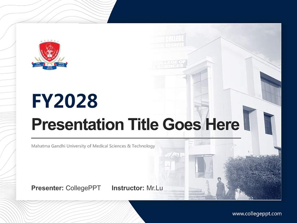 Mahatma Gandhi University of Medical Sciences & Technology Academic Presentation/Research Findings Report PPT Template4:3 ratio PPT effect preview image5