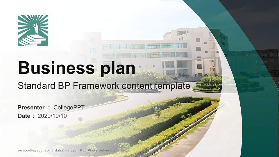 Mahatma Jyoti Rao Phule University Competition/Entrepreneurship Contest PPT Template16:9 ratio PPT effect preview image