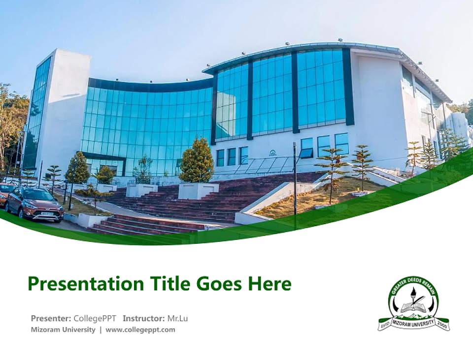 Mizoram University Course/Courseware Creation PPT Template4:3 ratio PPT effect preview image5