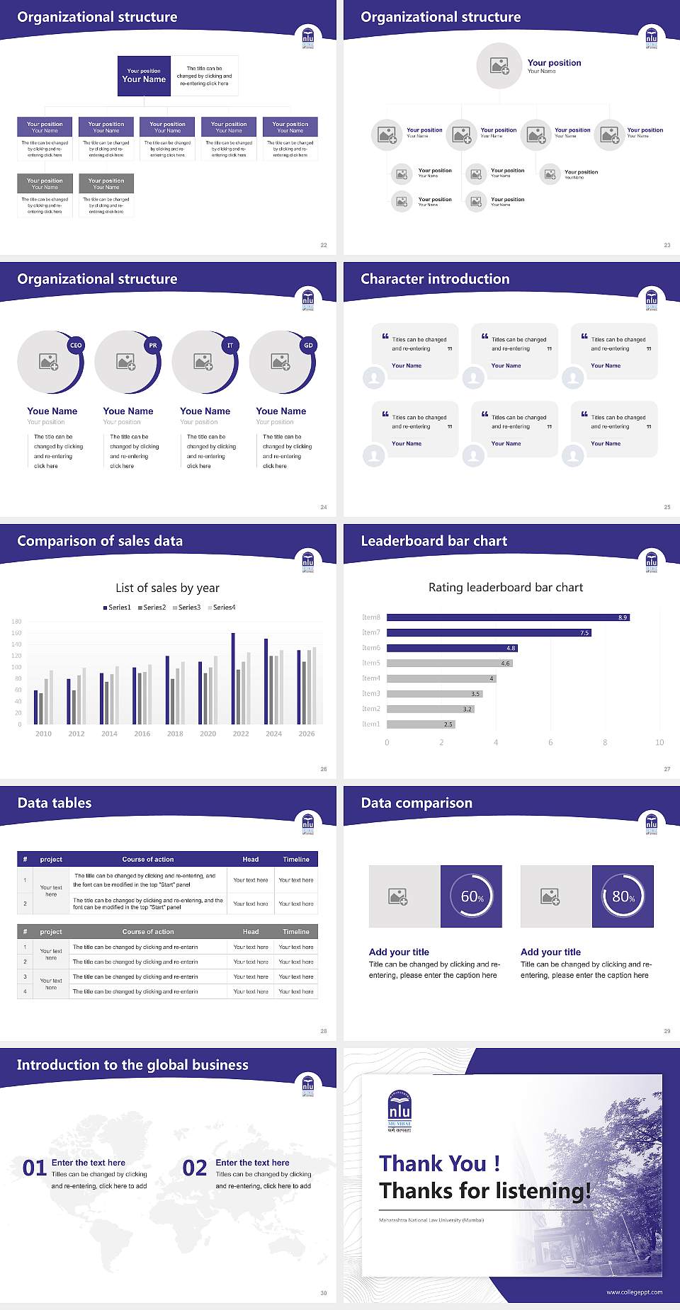 Maharashtra National Law University (Mumbai) Academic Presentation/Research Findings Report PPT Template4:3 ratio PPT effect preview image4