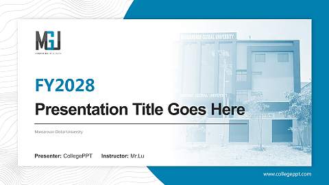 Mansarovar Global University Academic Presentation/Research Findings Report PPT Template