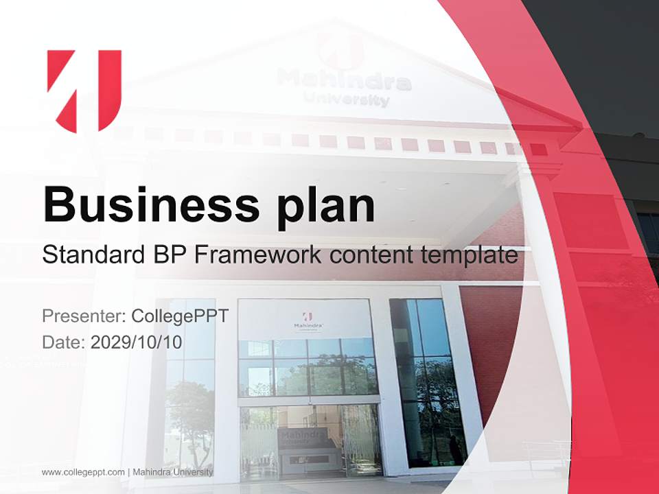 Mahindra University Competition/Entrepreneurship Contest PPT Template4:3 ratio PPT effect preview image9
