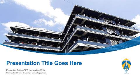 Martin Luther Christian University Course/Courseware Creation PPT Template