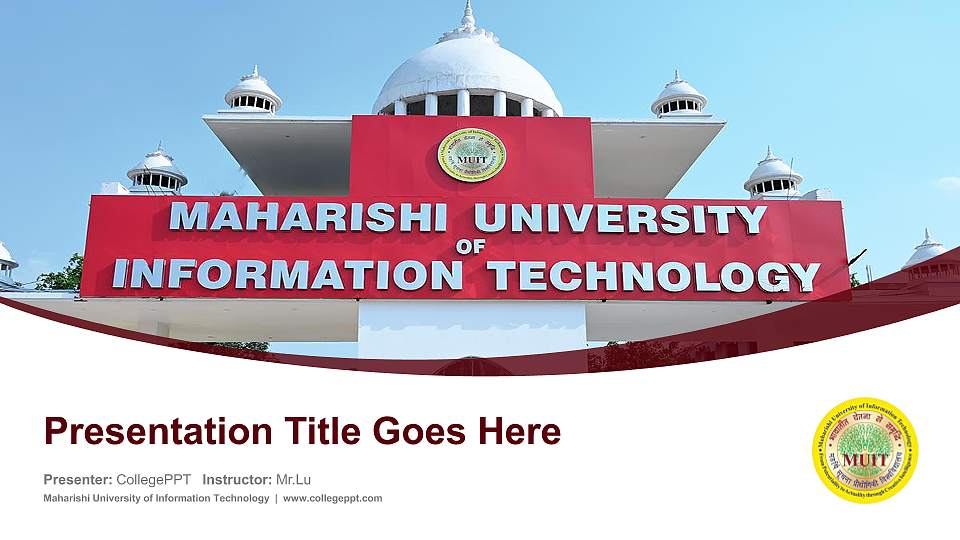 Maharishi University of Information Technology Course/Courseware Creation PPT Template16:9 ratio PPT effect preview image
