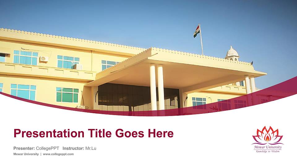 Mewar University Course/Courseware Creation PPT Template16:9 ratio PPT effect preview image