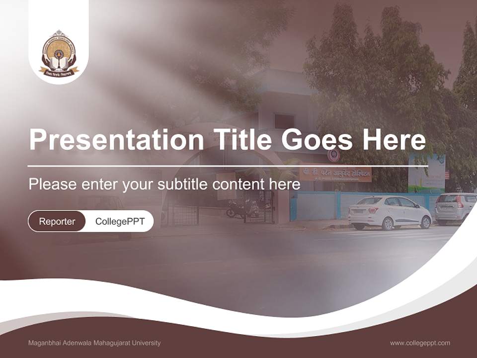 Maganbhai Adenwala Mahagujarat University Lecture Sharing and Networking Event PPT Template4:3 ratio PPT effect preview image4