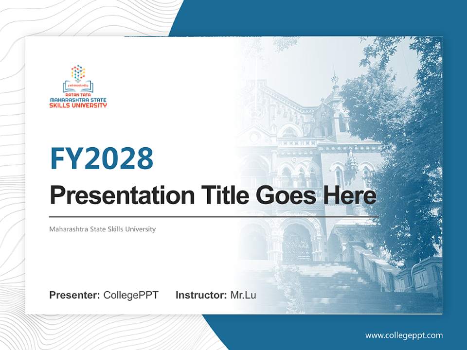 Maharashtra State Skills University Academic Presentation/Research Findings Report PPT Template4:3 ratio PPT effect preview image5