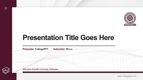 Mahatma Gandhi University, Kottayam Thesis Proposal/Graduation Defense PPT Template