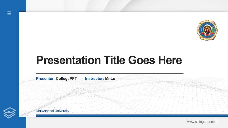 Malwanchal University Thesis Proposal/Graduation Defense PPT Template16:9 ratio PPT effect preview image