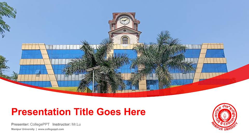 Manipur University Course/Courseware Creation PPT Template16:9 ratio PPT effect preview image