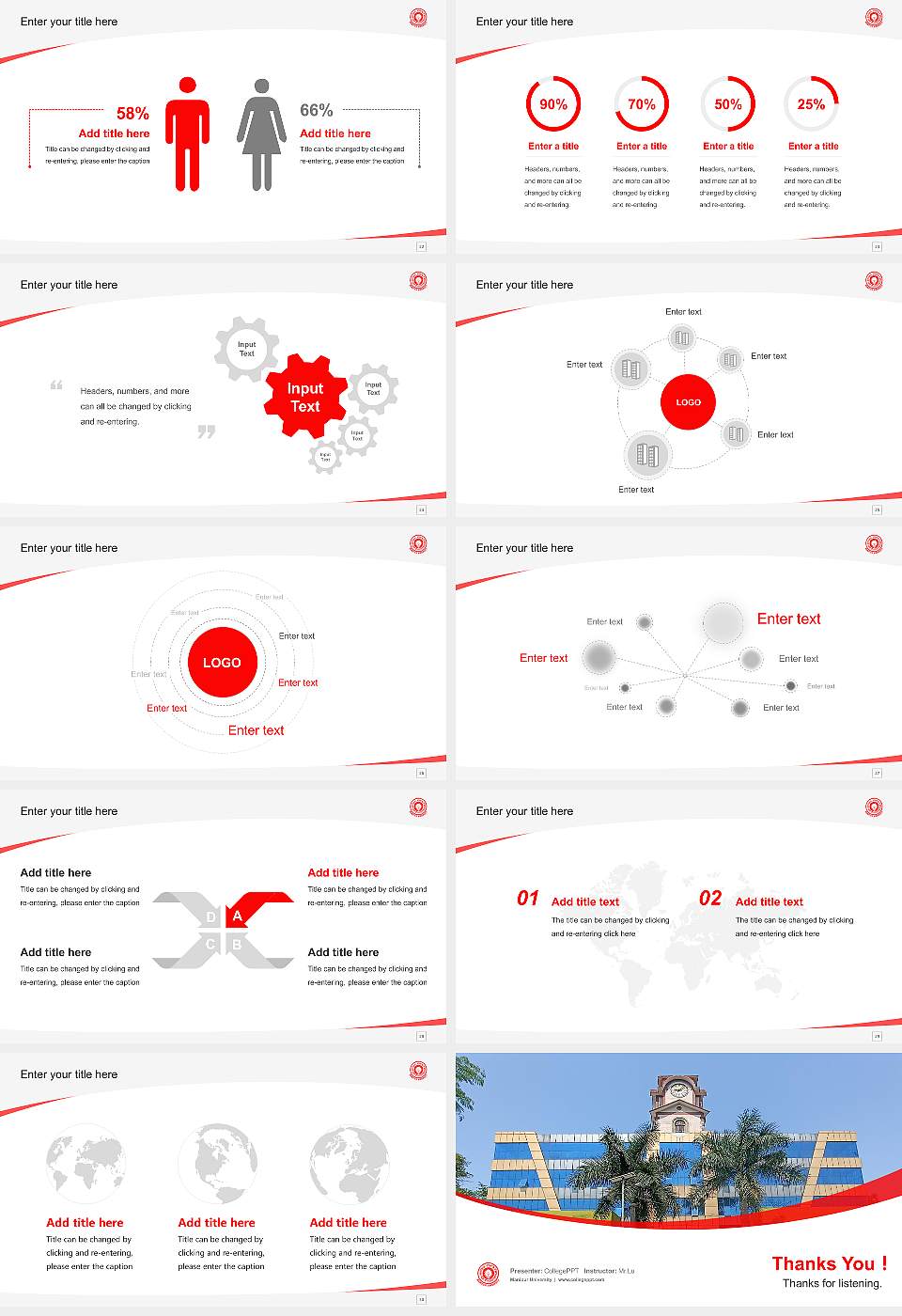 Manipur University Course/Courseware Creation PPT Template16:9 ratio PPT effect preview image4