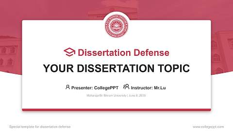 Maharaja Bir Bikram University Graduation Thesis Defense PPT Template