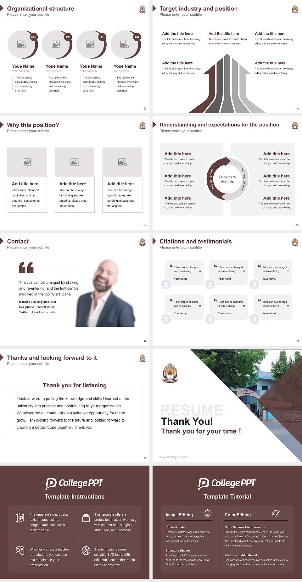 Maganbhai Adenwala Mahagujarat University Resume PPT Template4:3 ratio PPT effect preview image4