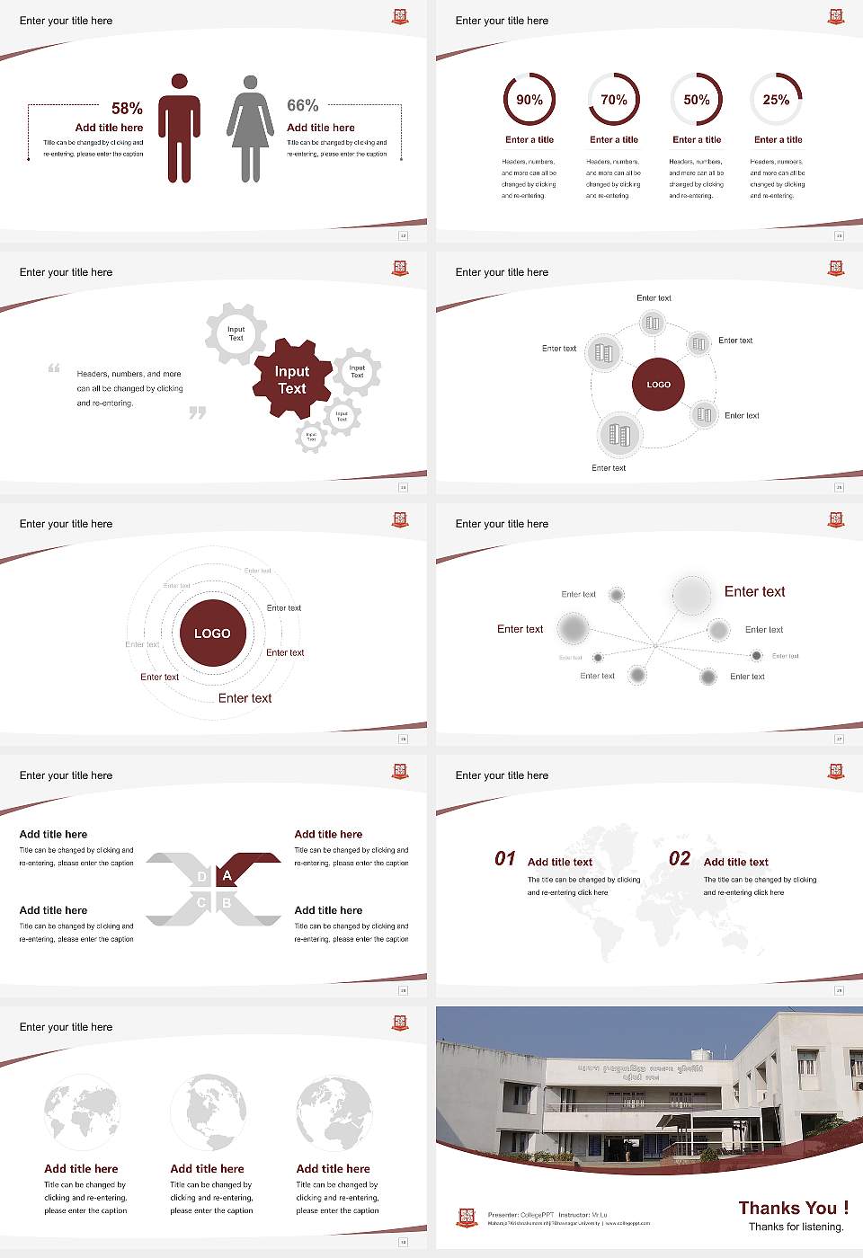 Maharaja?Krishnakumarsinhji?Bhavnagar University Course/Courseware Creation PPT Template16:9 ratio PPT effect preview image4